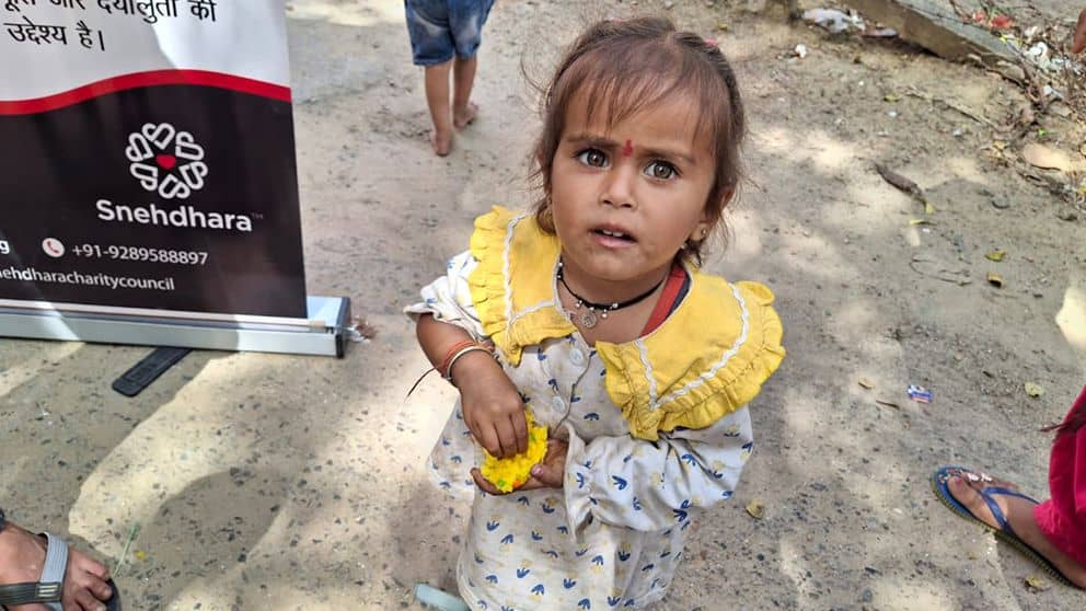 Laddu Distribution Sai Dham Sector 49.