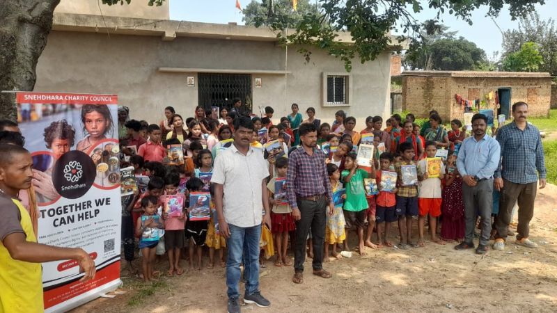 Distribution of Stationery at Village Chalaniya, Block Budmu, District Ranchi, Jharkhand