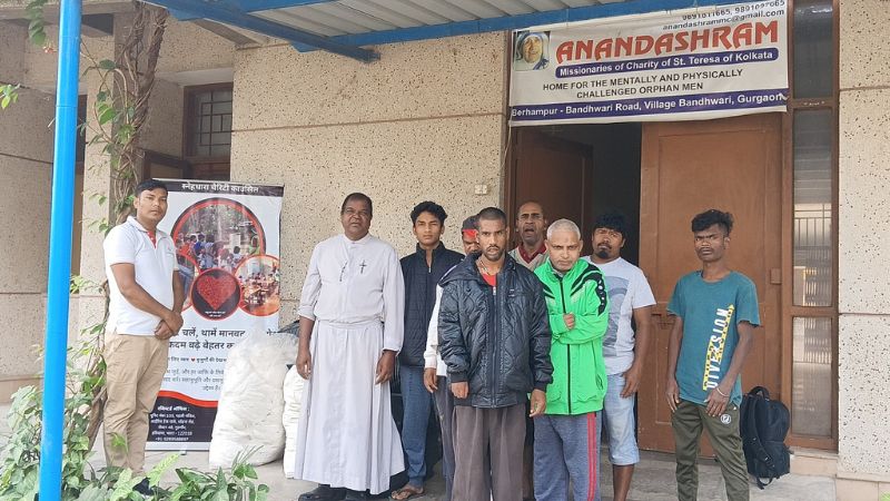 Diaper and Clothes Distribution at Anand Ashram, Gurgaon, Haryana