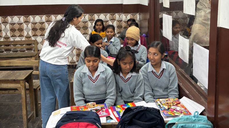 Drawing Book Set Distribution at M.R. Sr. Sec School, Sector 48, Gurgaon