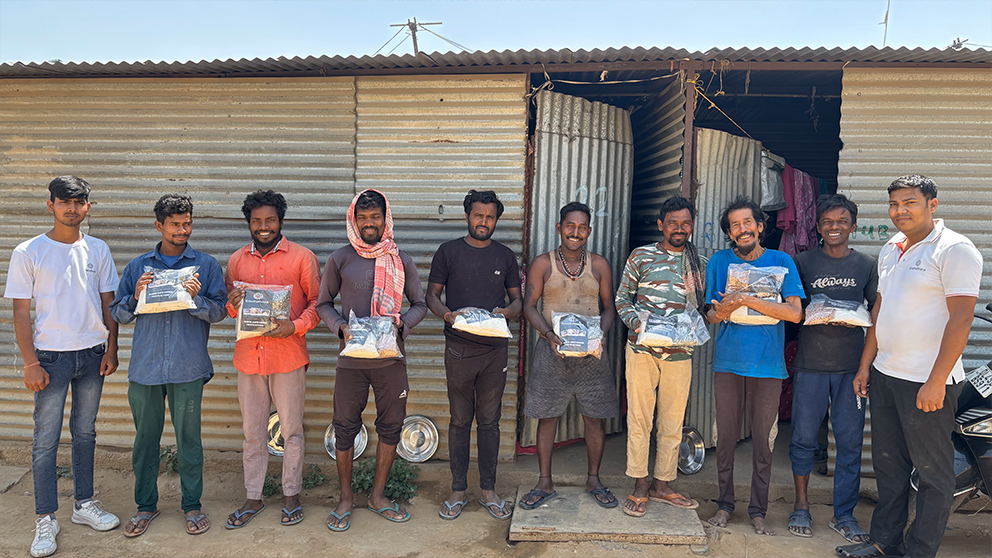Ration kit distribution (Sector -70A)